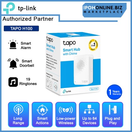 TP-Link Tapo H100 Smart Home IoT Sensor Hub with Chime for Tapo Buttons & Sensors